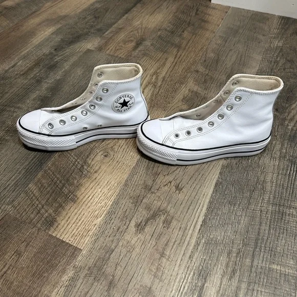 Converse Women's Chuck Taylor All Star Lift Platform Leather High Top Sneaker - Picture 7 of 11